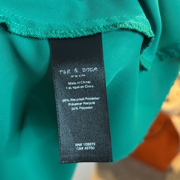 EUC RAG AND BONE Daisy Elegant Green Sleeveless bias cut Dress size 6 - Picture 8 of 9